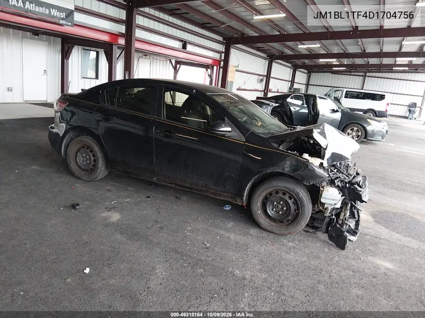 MAZDA 3 2013, VIN JM1BL1TF4D1704756