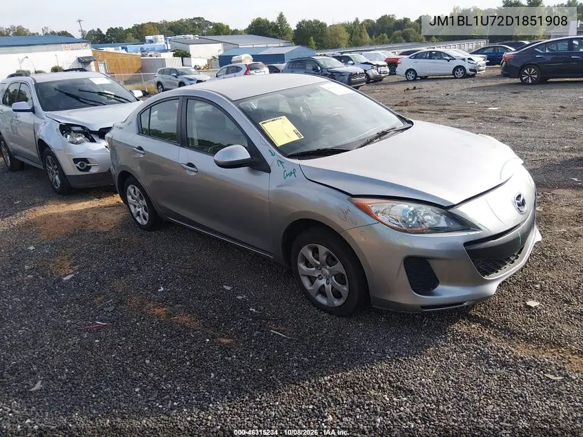 MAZDA 3 2013, VIN JM1BL1U72D1851908