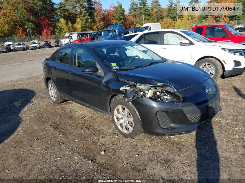 MAZDA 3 2013, VIN JM1BL1UP1D1790647