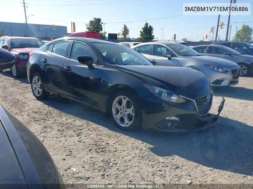 MAZDA 3 2014, VIN 3MZBM1V71EM106886