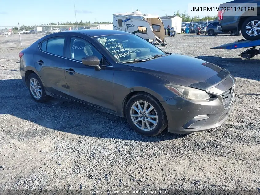 MAZDA 3 2014, VIN JM1BM1V72E1126189
