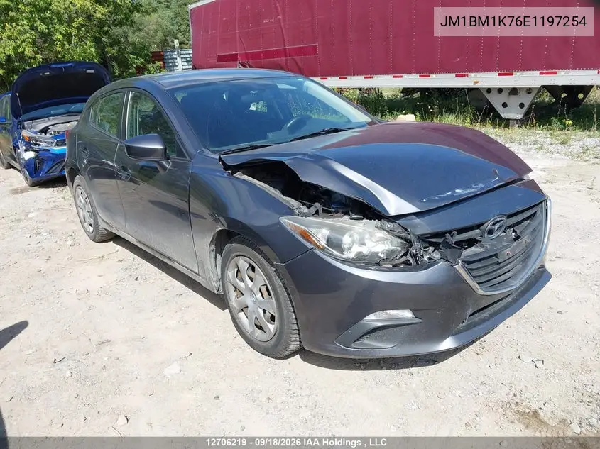 MAZDA 3 2014, VIN JM1BM1K76E1197254