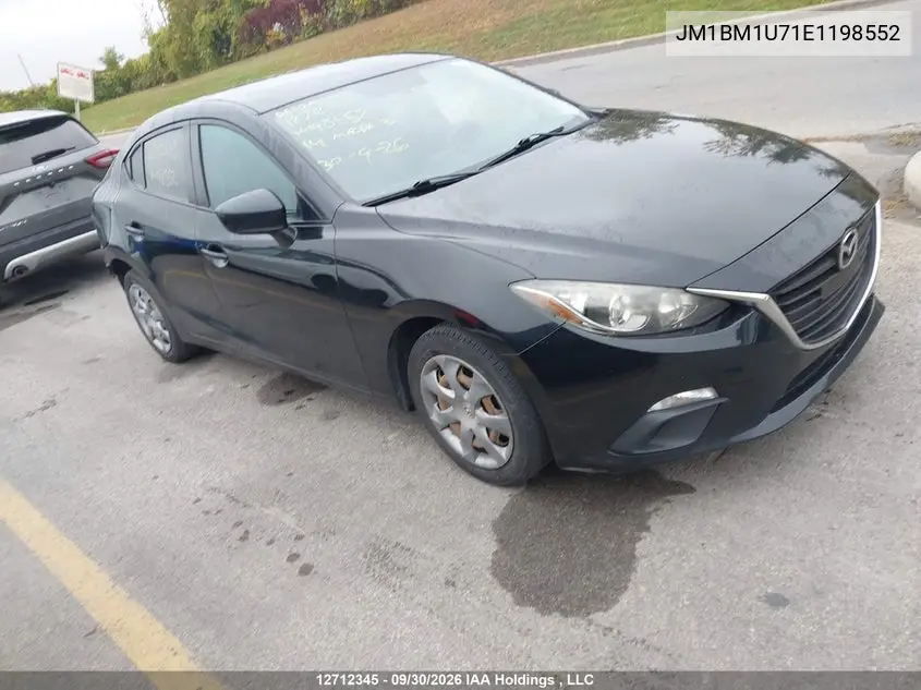 MAZDA 3 2014, VIN JM1BM1U71E1198552