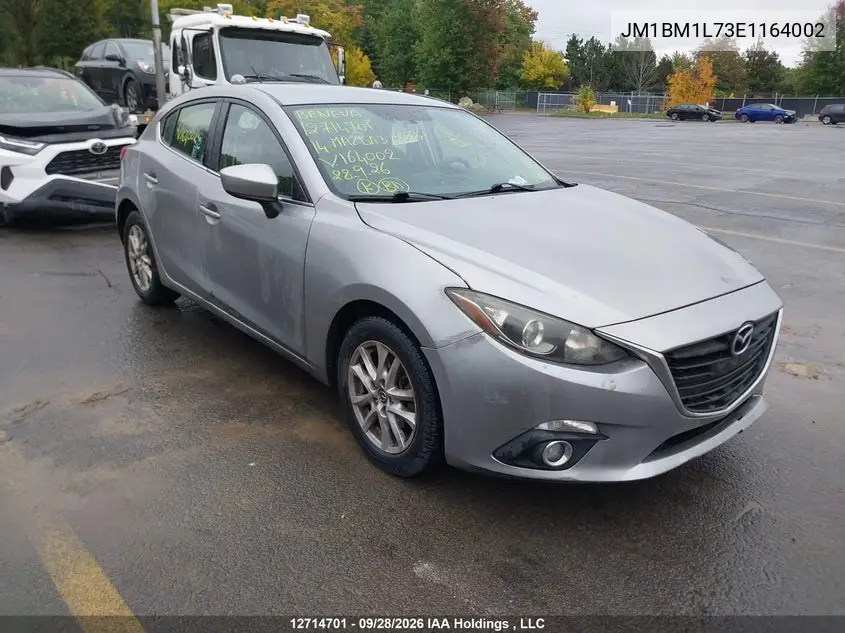 MAZDA 3 2014, VIN JM1BM1L73E1164002