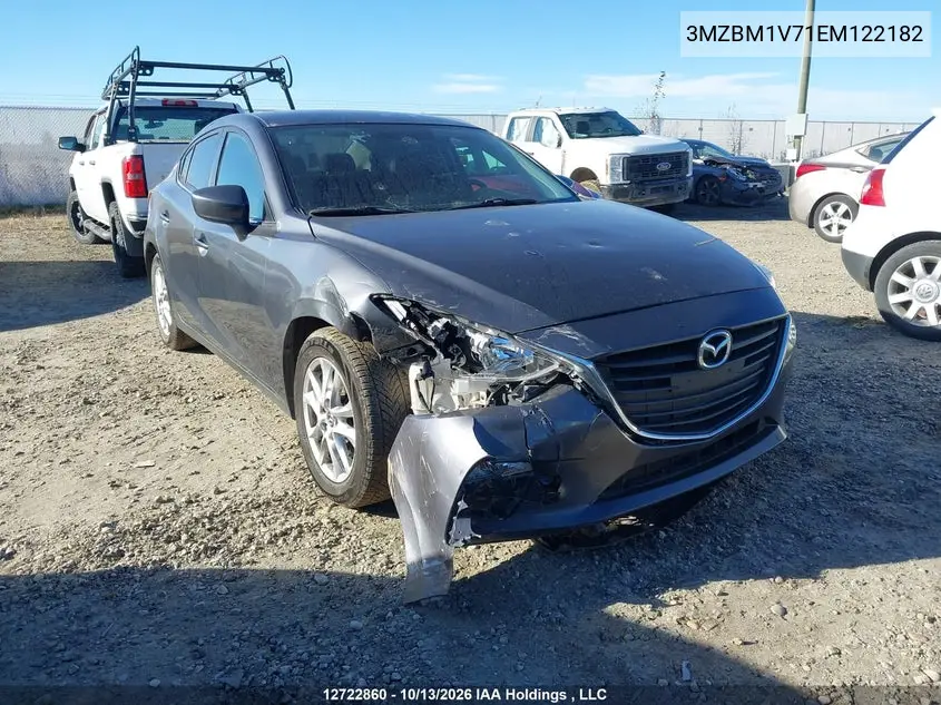 MAZDA 3 2014, VIN 3MZBM1V71EM122182