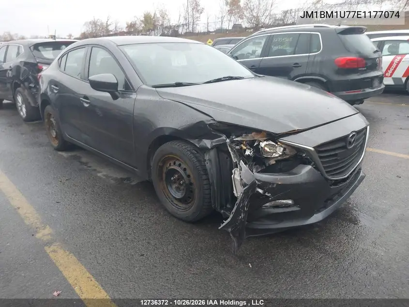 MAZDA 3 2014, VIN JM1BM1U77E1177074