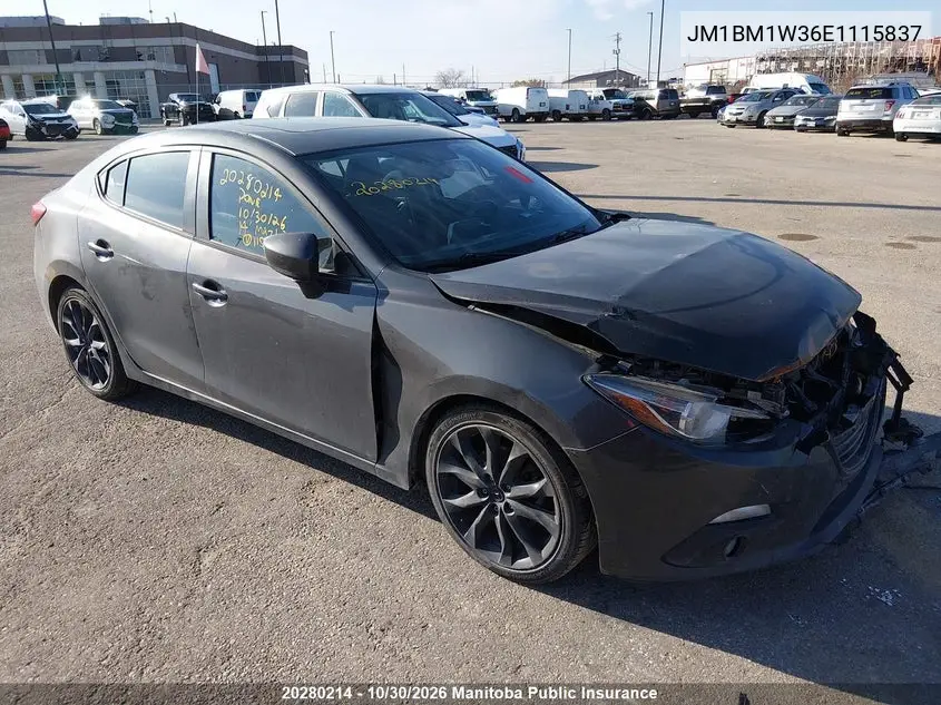 MAZDA 3 2014, VIN JM1BM1W36E1115837