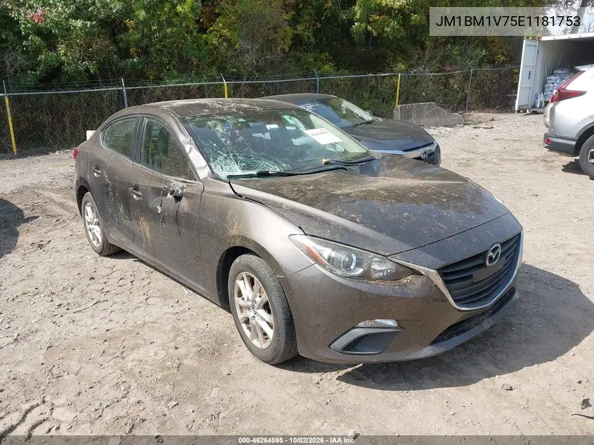 MAZDA 3 2014, VIN JM1BM1V75E1181753