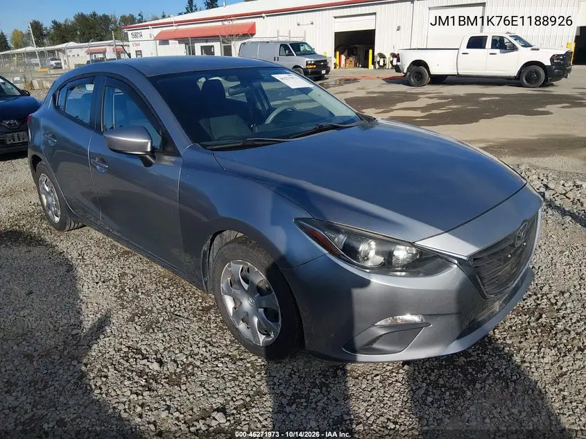 MAZDA 3 2014, VIN JM1BM1K76E1188926