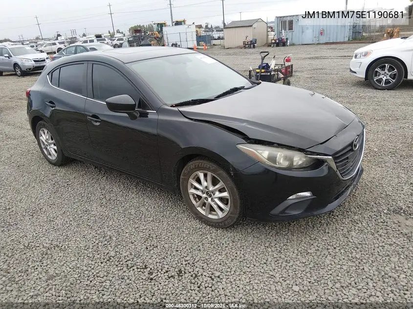 MAZDA 3 2014, VIN JM1BM1M75E1190681