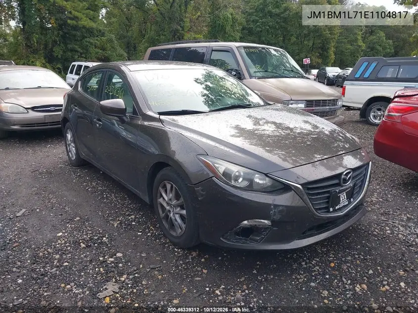 MAZDA 3 2014, VIN JM1BM1L71E1104817