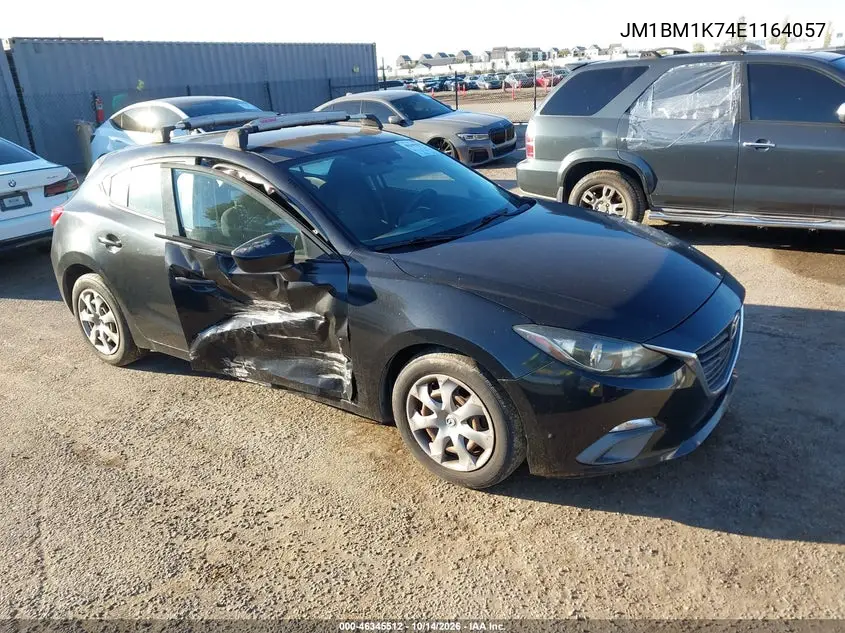 MAZDA 3 2014, VIN JM1BM1K74E1164057