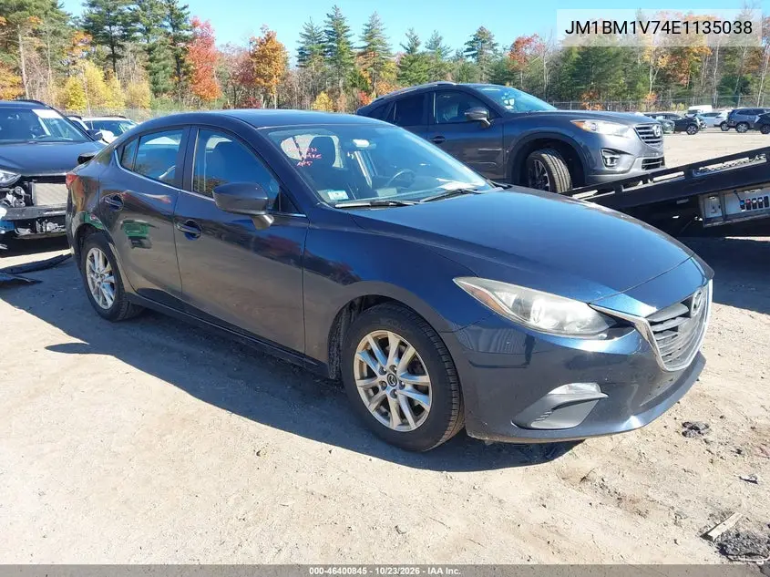 MAZDA 3 2014, VIN JM1BM1V74E1135038