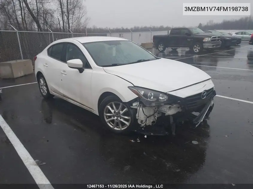 MAZDA 3 2015, VIN 3MZBM1V74FM198738