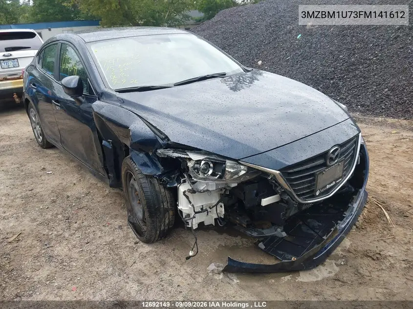 MAZDA 3 2015, VIN 3MZBM1U73FM141612