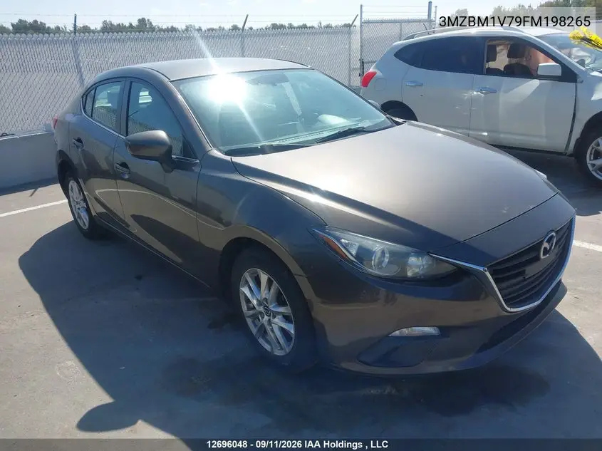 MAZDA 3 2015, VIN 3MZBM1V79FM198265