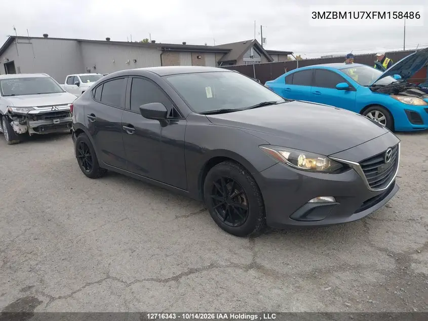 MAZDA 3 2015, VIN 3MZBM1U7XFM158486