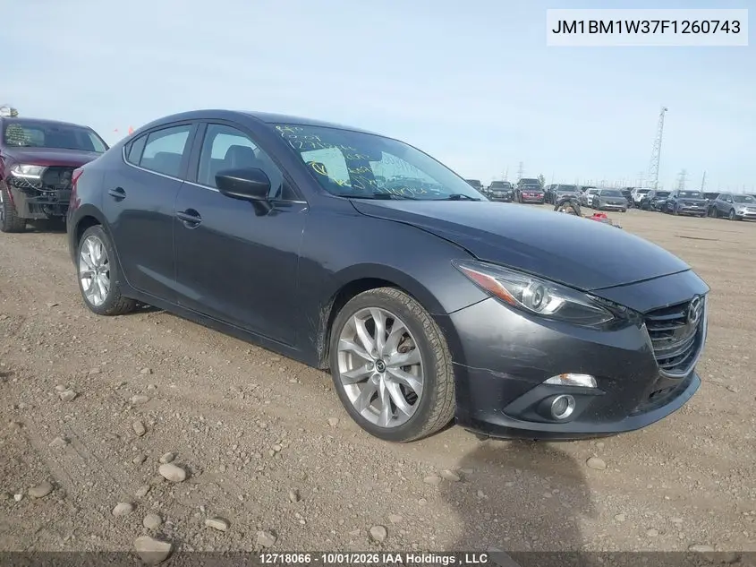 MAZDA 3 2015, VIN JM1BM1W37F1260743
