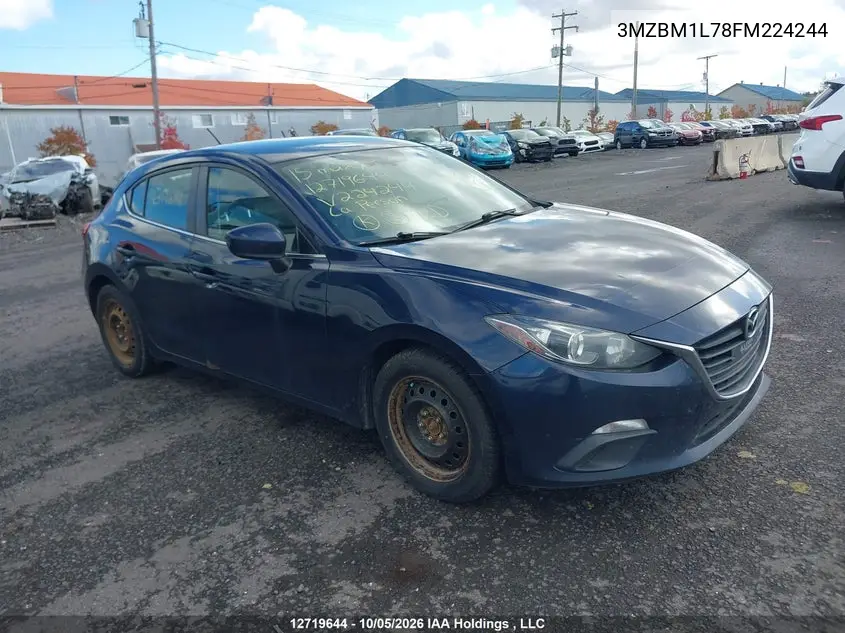 MAZDA 3 2015, VIN 3MZBM1L78FM224244