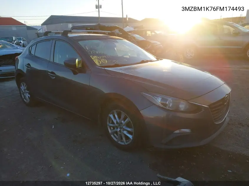 MAZDA 3 2015, VIN 3MZBM1K76FM174493