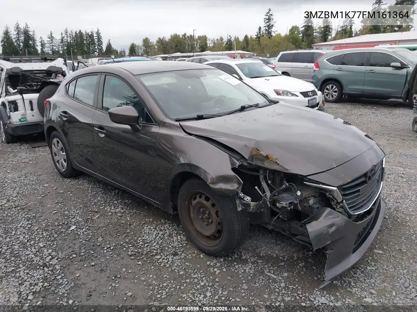 MAZDA 3 2015, VIN 3MZBM1K77FM161364