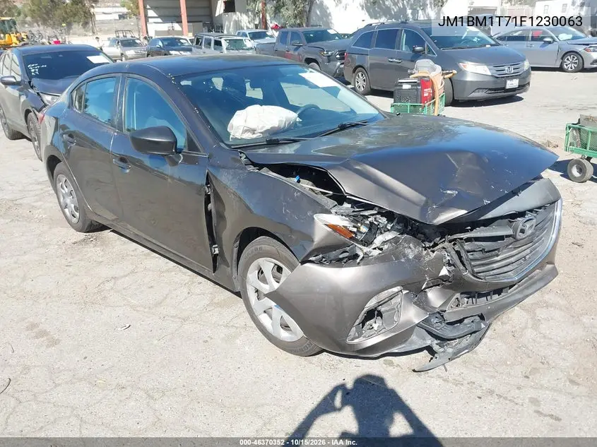MAZDA 3 2015, VIN JM1BM1T71F1230063