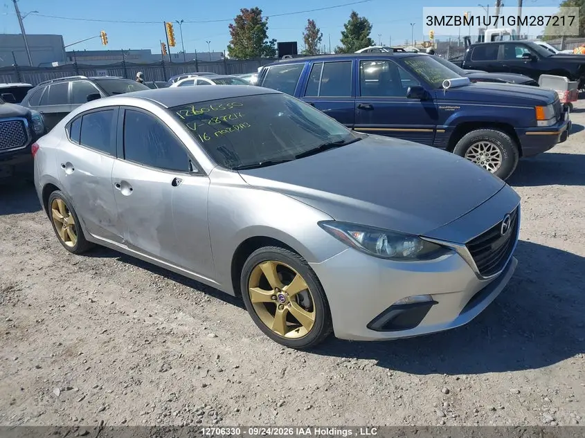 MAZDA 3 2016, VIN 3MZBM1U71GM287217
