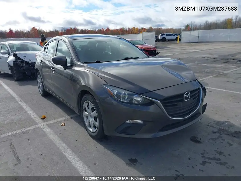 MAZDA 3 2016, VIN 3MZBM1U7XGM237688