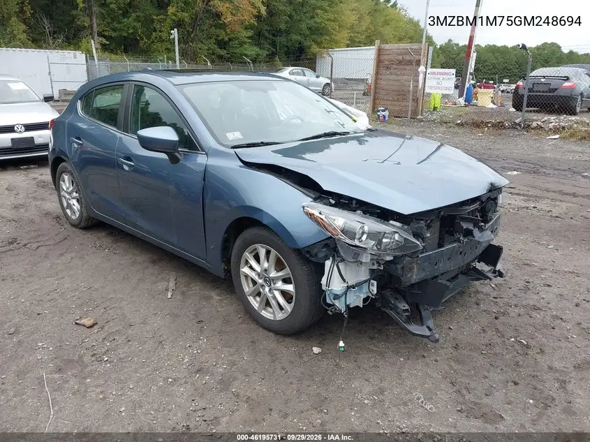 MAZDA 3 2016, VIN 3MZBM1M75GM248694