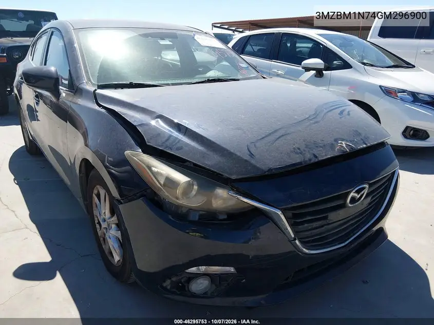 MAZDA 3 2016, VIN 3MZBM1N74GM296900