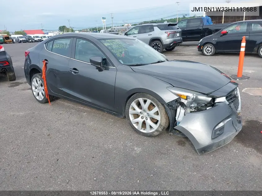 MAZDA 3 2017, VIN JM1BN1W33H1113688
