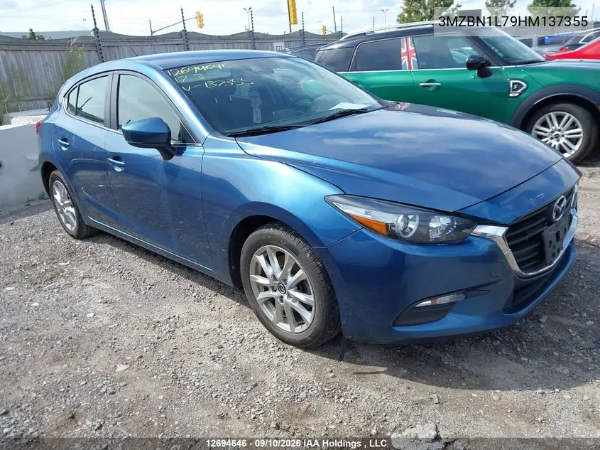 MAZDA 3 2017, VIN 3MZBN1L79HM137355