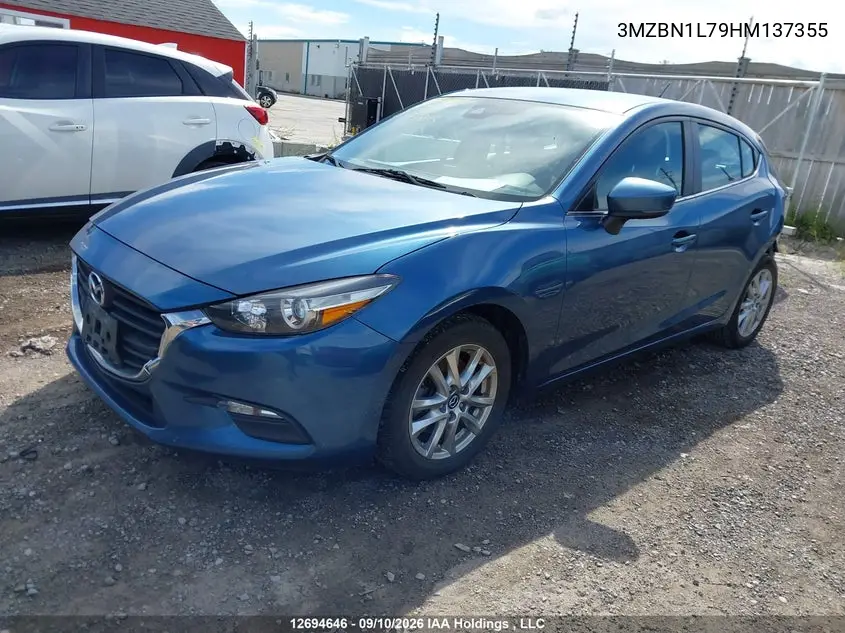2017 MAZDA 3 VIN 3MZBN1L79HM137355 — фото 2