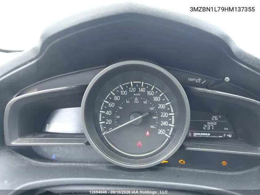2017 MAZDA 3 VIN 3MZBN1L79HM137355 — фото 7