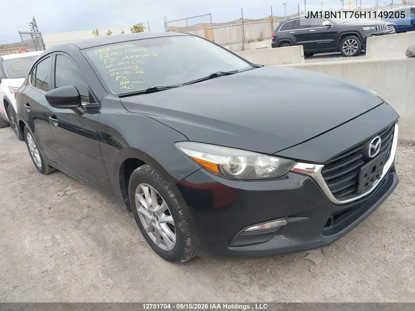 MAZDA 3 2017, VIN JM1BN1T76H1149205