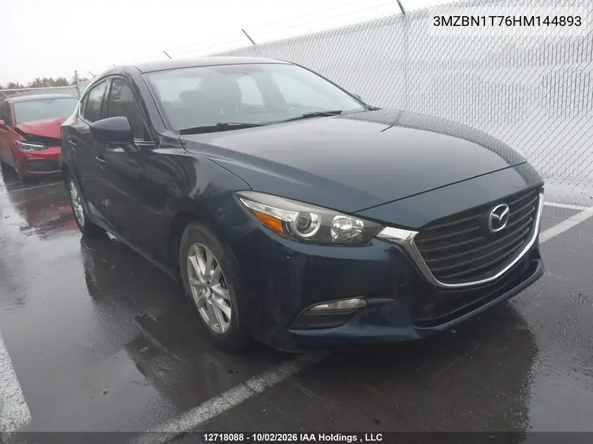 MAZDA 3 2017, VIN 3MZBN1T76HM144893