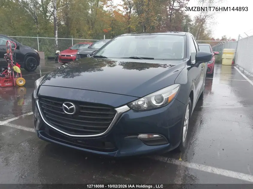 2017 MAZDA 3 VIN 3MZBN1T76HM144893 — фото 2