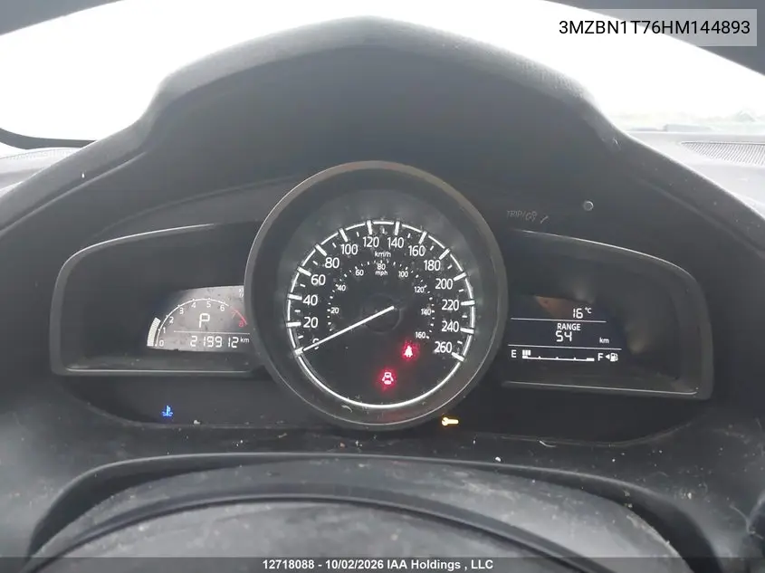 2017 MAZDA 3 VIN 3MZBN1T76HM144893 — фото 7