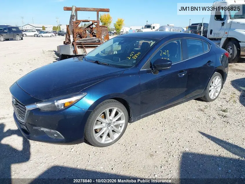 2017 MAZDA 3 VIN JM1BN1W33H1136825 — фото 2