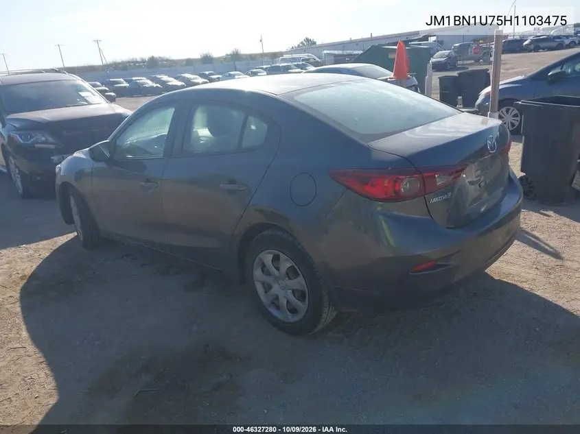 2017 MAZDA 3 VIN JM1BN1U75H1103475 — фото 3