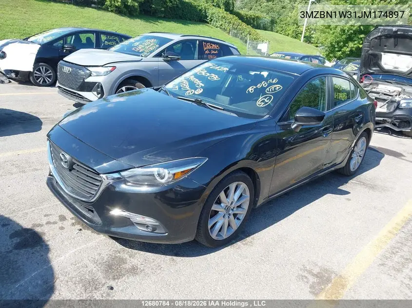 2018 MAZDA 3 VIN 3MZBN1W31JM174897 — фото 2
