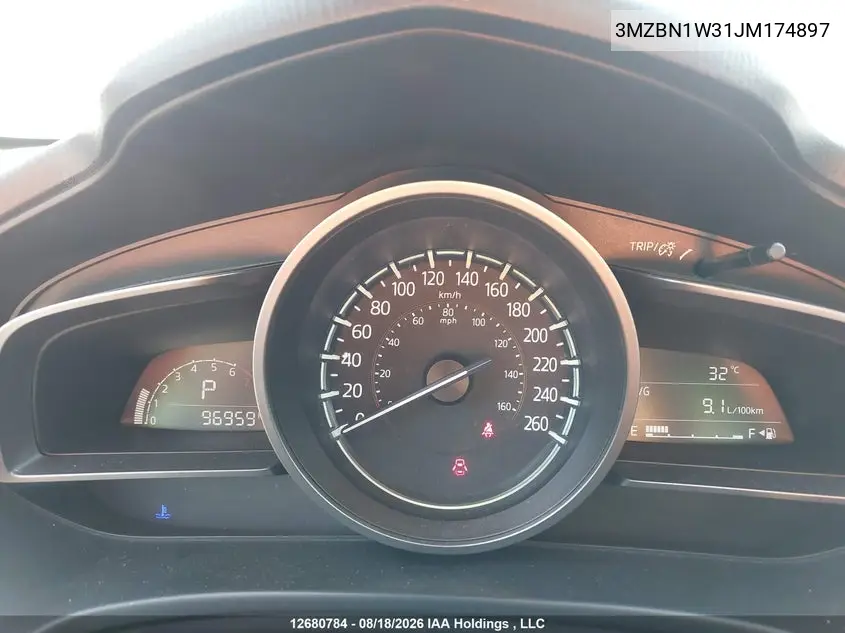 2018 MAZDA 3 VIN 3MZBN1W31JM174897 — фото 7