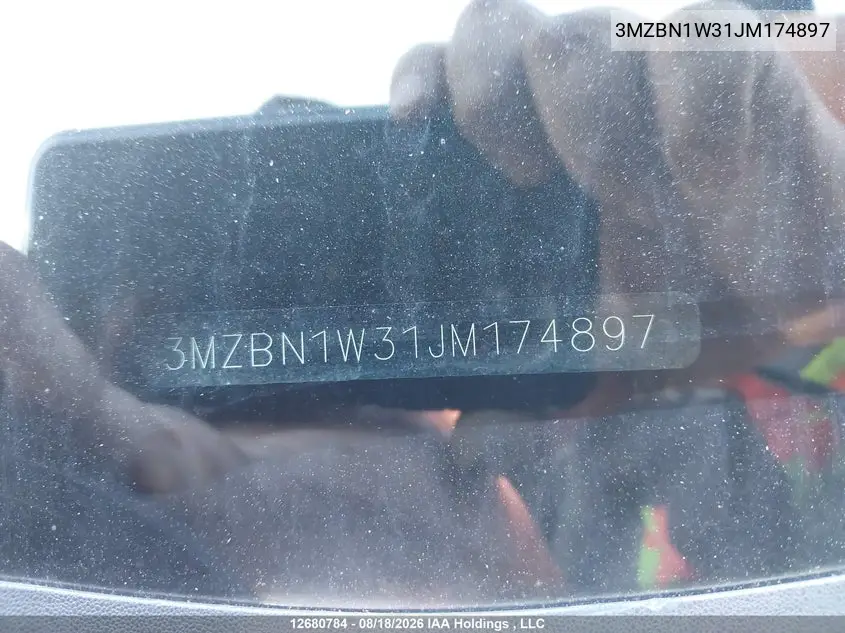 2018 MAZDA 3 VIN 3MZBN1W31JM174897 — фото 9