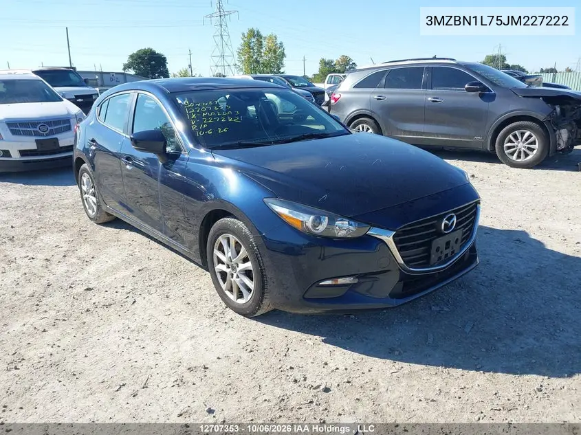 MAZDA 3 2018, VIN 3MZBN1L75JM227222