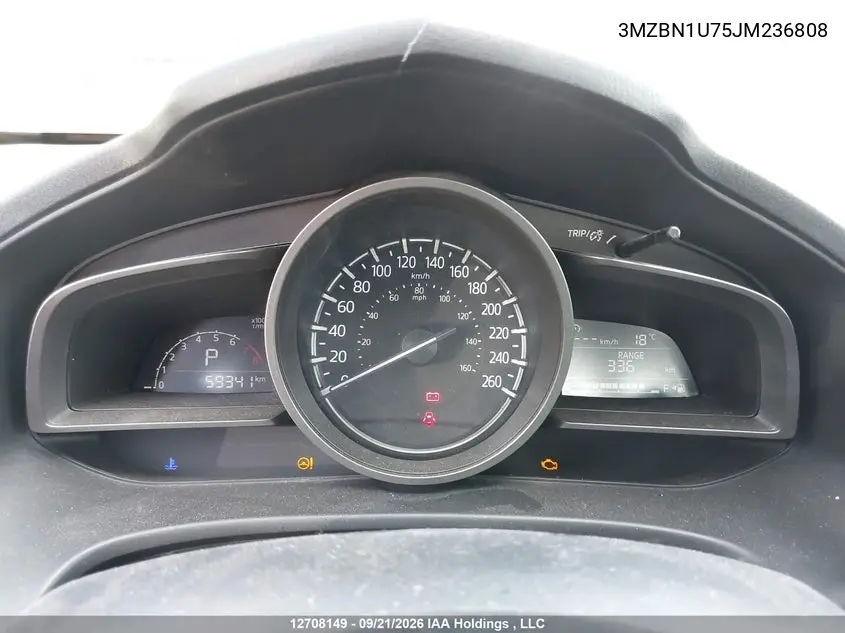 2018 MAZDA 3 VIN 3MZBN1U75JM236808 — фото 7