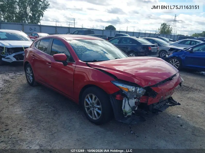 MAZDA 3 2018, VIN JM1BN1L75J1163151