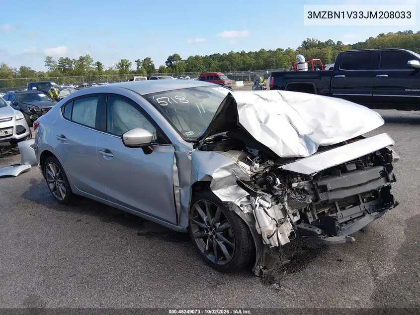 MAZDA 3 2018, VIN 3MZBN1V33JM208033