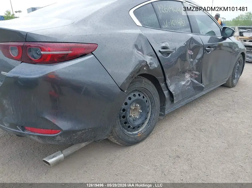 2019 MAZDA 3 VIN 3MZBPADM2KM101481 — фото 12