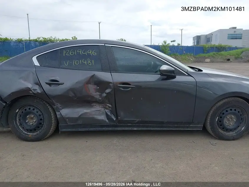 2019 MAZDA 3 VIN 3MZBPADM2KM101481 — фото 14