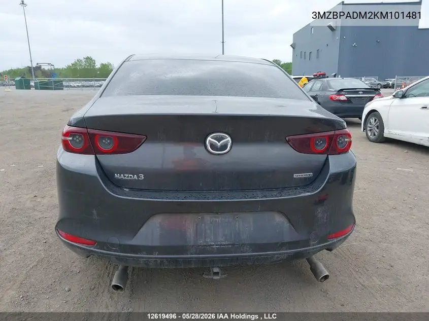 2019 MAZDA 3 VIN 3MZBPADM2KM101481 — фото 17